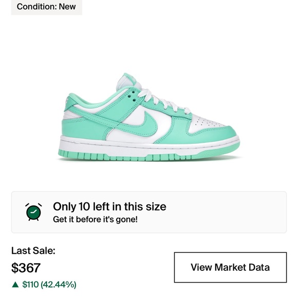 Nike woman’s dunks size 10 - Picture 2 of 3